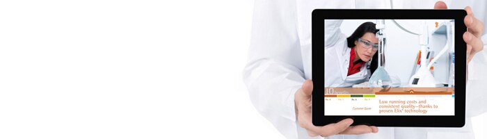 Sistema Milli-Q® Integral - La via comoda per l'acqua pura ed ultrapura