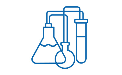 Lead optimization and synthesis stage illustrated with laboratory glassware, representing hit-to-lead development, catalyst selection, synthetic reagents, and chemical synthesis workflows. Lead optimization and synthesis stage illustrated with laboratory glassware, representing hit-to-lead development, catalyst selection, synthetic reagents, and chemical synthesis workflows.