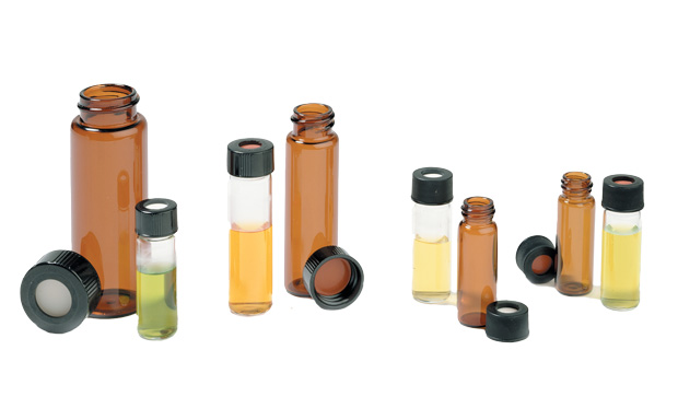 Glass vials with graduation