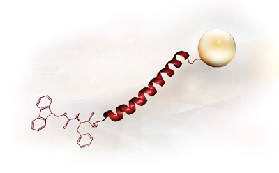 Stylized schematic and DNA strand 