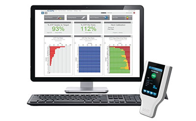 Tester with monitor and keyboard.