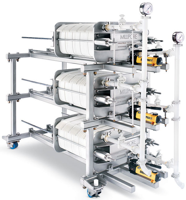 Pod Filter System for primary and secondary clarification in lab, pilot, and process-scale applications