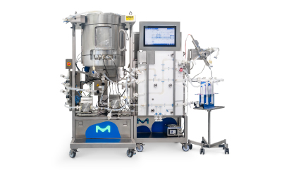 Tangential flow filtration system with integrated control interface, filtration components, and process equipment for bioprocessing applications.