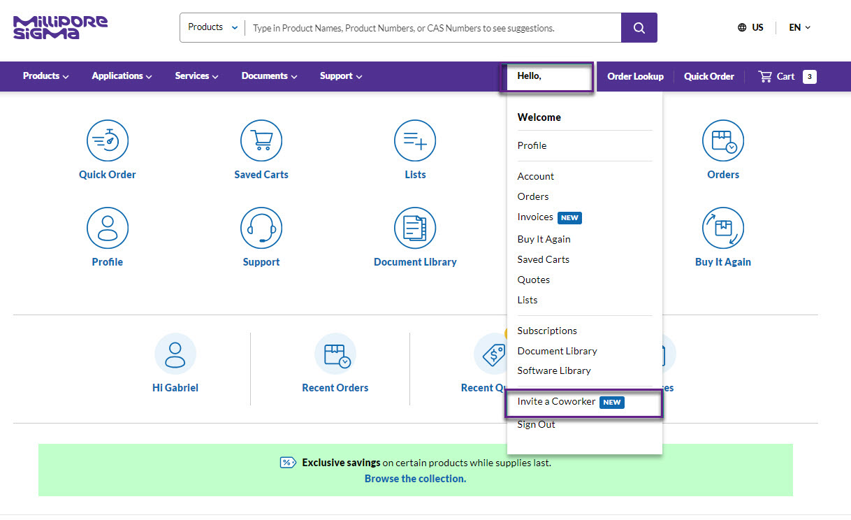 Invite a Coworker Step 1 The new "Lists Bulk Upload" feature where you can upload items quickly and easily, instead of manually entering them.