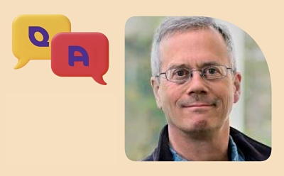 Article cover showing Q&A speech bubbles beside James Wells, PhD portrait on a beige background. Article cover showing Q&A speech bubbles beside James Wells, PhD portrait on a beige background.