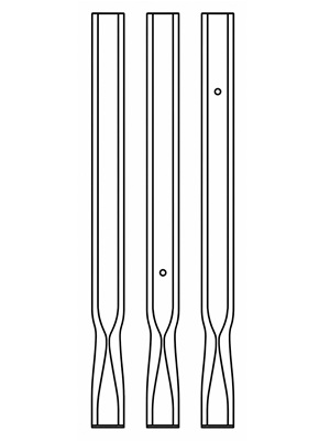Connectite inlet liner Illustration of ConnectTite® GC inlet liners with the configuration of no gas port.