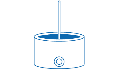 Cartoon image of a water bath. Cartoon image of a water bath.