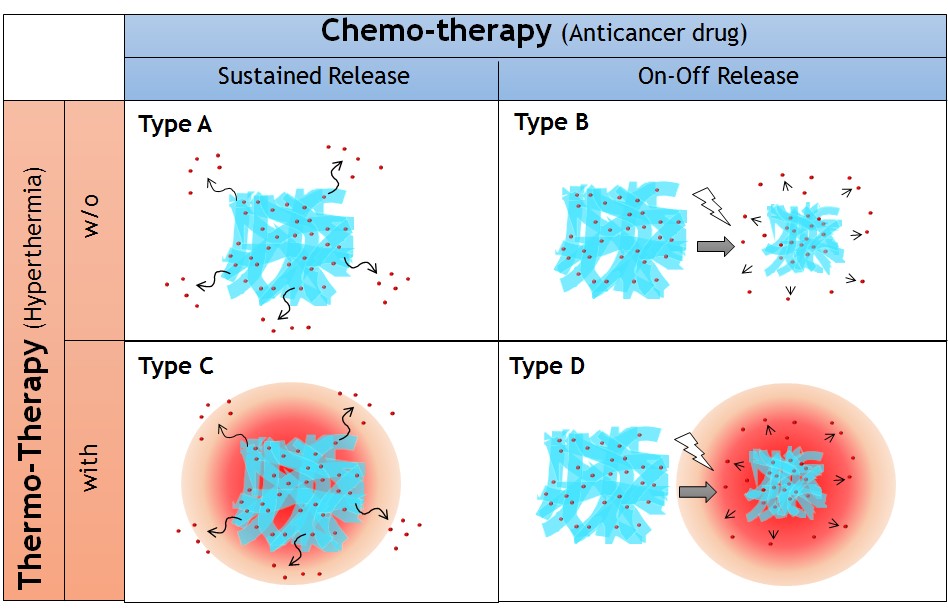 Smart Nanofiber Meshes as a Local Drug Delivery Platform 埋め込み型ナノファイバーシステムの4つのタイプ