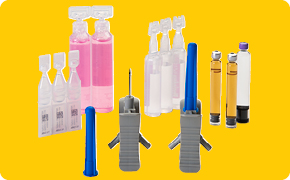 Short needle for small sample containers New 20 mm length needle is used to pierce cartridges or small soft plastic containers