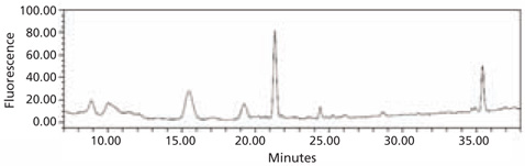 HPLC profile of the 2‑AA labeled N-linked glycan library