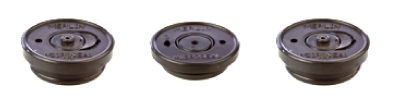 General purpose, low pressure, and SPME microseals Three GC injector microseals for general purpose, low pressure, and SPME applications, showing design variations for sealing and injection performance.