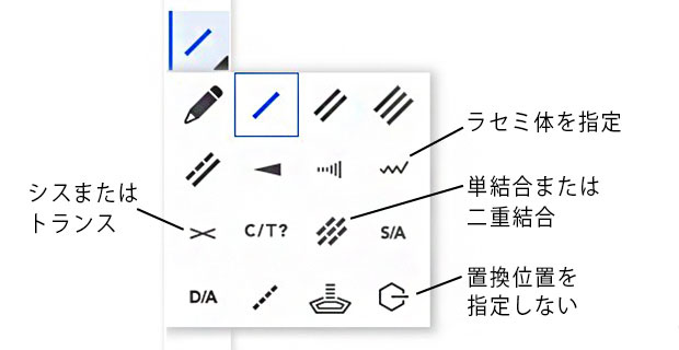 structure-searc 結合描画のアイコンの意味