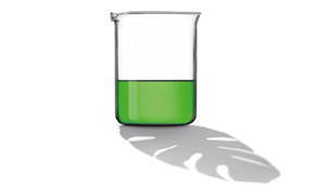 生物原料由来溶媒と生分解性界面活性剤 ビーカー