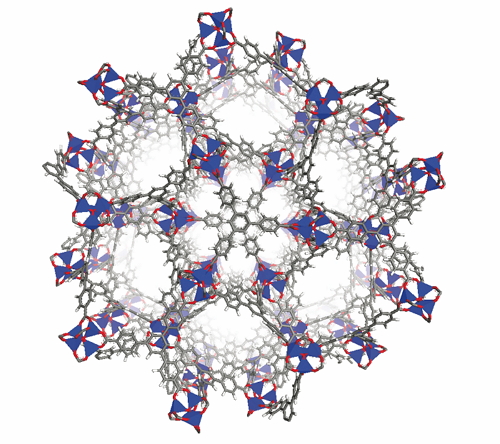 MOF-177の結晶構造 MOF-177の結晶構造