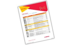 This presents a detailed table of cell culture products from the Sigma-Aldrich® brand, showcasing descriptions and prices for easy reference by customers.