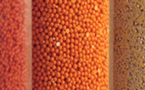 Primer plano de una imagen abstracta que muestra una serie de columnas verticales llenas de pequeñas cuentas redondas en distintos tonos de rojo, naranja y marrón. Las texturas y los colores crean un patrón visualmente llamativo, que pone de relieve la diversidad de los materiales. Primer plano de una imagen abstracta que muestra una serie de columnas verticales llenas de pequeñas cuentas redondas en distintos tonos de rojo, naranja y marrón. Las texturas y los colores crean un patrón visualmente llamativo, que pone de relieve la diversidad de los materiales.