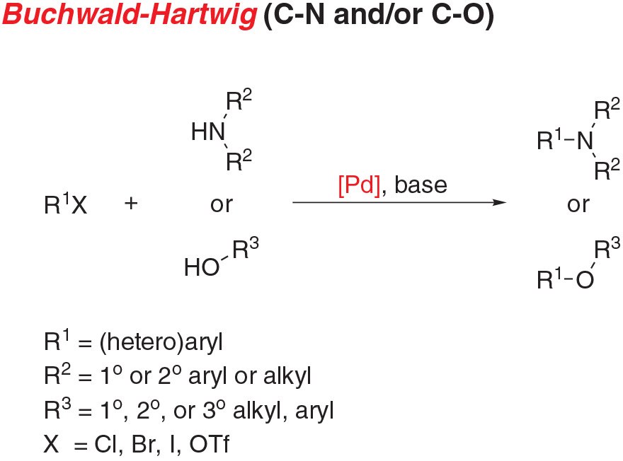 Buchwald-Hartwig Amination Buchwald-Hartwig cross-coupling reaction scheme for C-N or C-O bond formation.