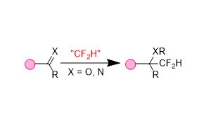 Difluoromethylation Introduction of a fluorine to a compound via difluoromethylation