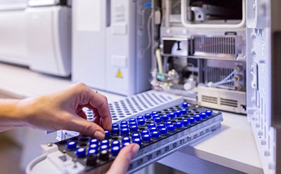 Samples for LCMS clinical testing Tray of samples for LCMS analysis