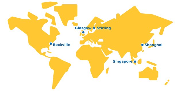 CTS Map of Glasgow, Rockville Singapore & Shanghai Mapa de CTDMO