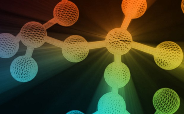 Molecular structure of polymer Ejemplo de estructura molecular de un polímero