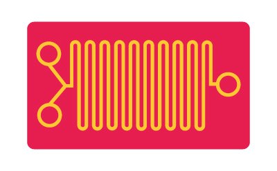 NanoFabTx™ microfluidic chip Ilustración de un chip de microfluídica NanoFabTX™ para la síntesis de micropartículas y nanopartículas, nanopartículas lipídicas y liposomas para la administración de medicamentos.