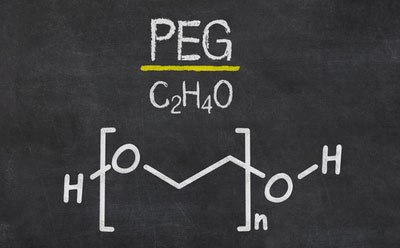Polyethylene glycol chemical structure Estructura química del polietilenglicol escrita como fórmula química C2H4O