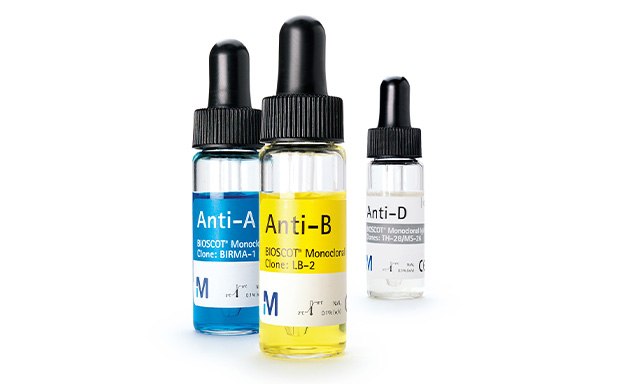 Blood typing finished reagents Reactivos acabados para la determinación de los grupos sanguíneos Bioscot®