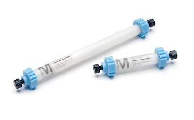 Minichrom columns for process development Dos tamaños diferentes de columnas de cromatografía precargadas minichrom, diseñadas para el desarrollo de procesos