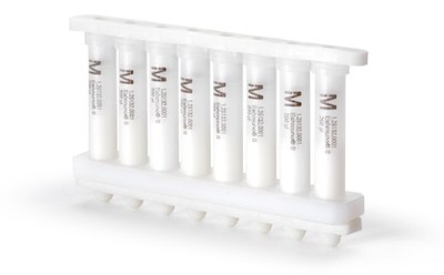 Robocolumns® for high throughput processes Ocho columnas cromatográficas precargadas robocolumns en una microplaca