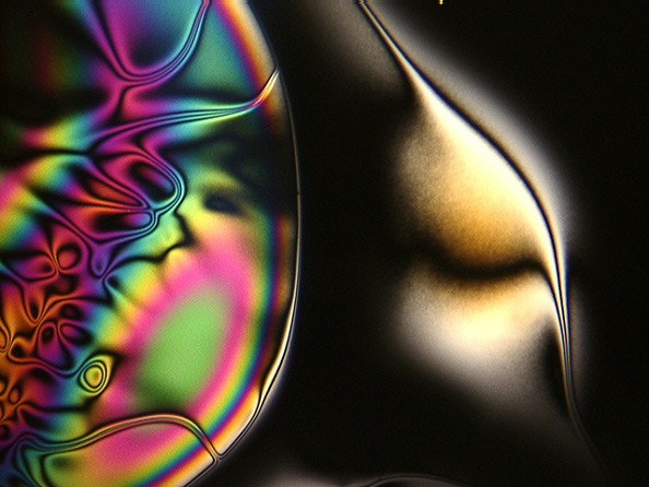 Liquid crystals Los cristales líquidos son líquidos fluidos, con el orden orientacional y posicional de sus moléculas constituyentes que se encuentran en un material cristalino típico