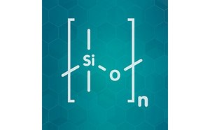 Estructura química representativa del polisiloxano, comúnmente conocido como silicona y aceite de silicona