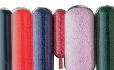 AnhydroBeads™ salts Botellas con sales AnhydroBeads™.