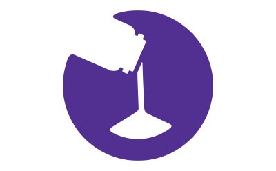 Bottle pouring Redi-Dri™ salts Icono de sales Redi-Dri™ vertiendo de una botella sobre fondo morado.