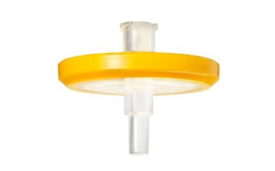 PVDF Millex<sup>®</sup> syringe filter Zoomed photograph of a 33 mm Millex<sup>®</sup> syringe filter with Durapore® PVDF membrane