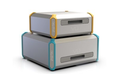 Pop-Bio Vü Imaging Systems for gel documentation Product photograph of two instruments stacked one on top of the other.