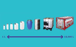 Materias primas de gran calidad suministradas a nivel mundial, en volúmenes desde botellas de 1 l hasta contenedores cisterna de 18 000 l.