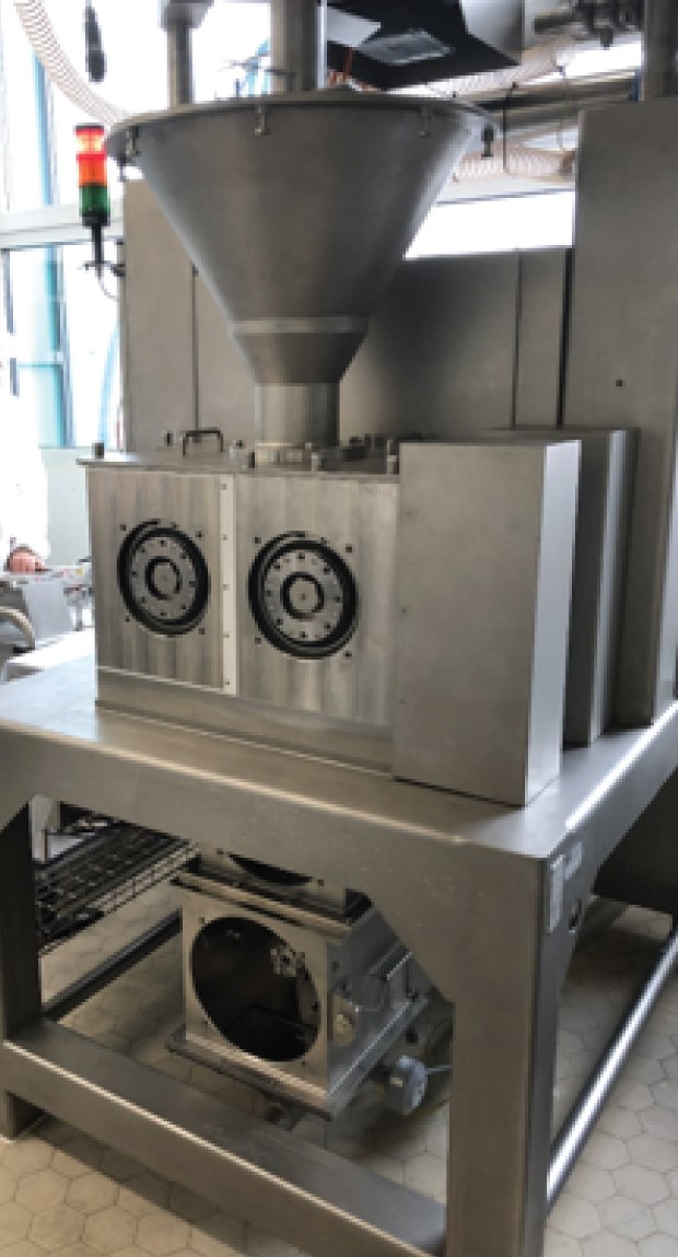 Roller compaction (also referred to as roll compaction) is a common dry granulation technology which is especially well-suited for heat- and moisture-sensitive actives.