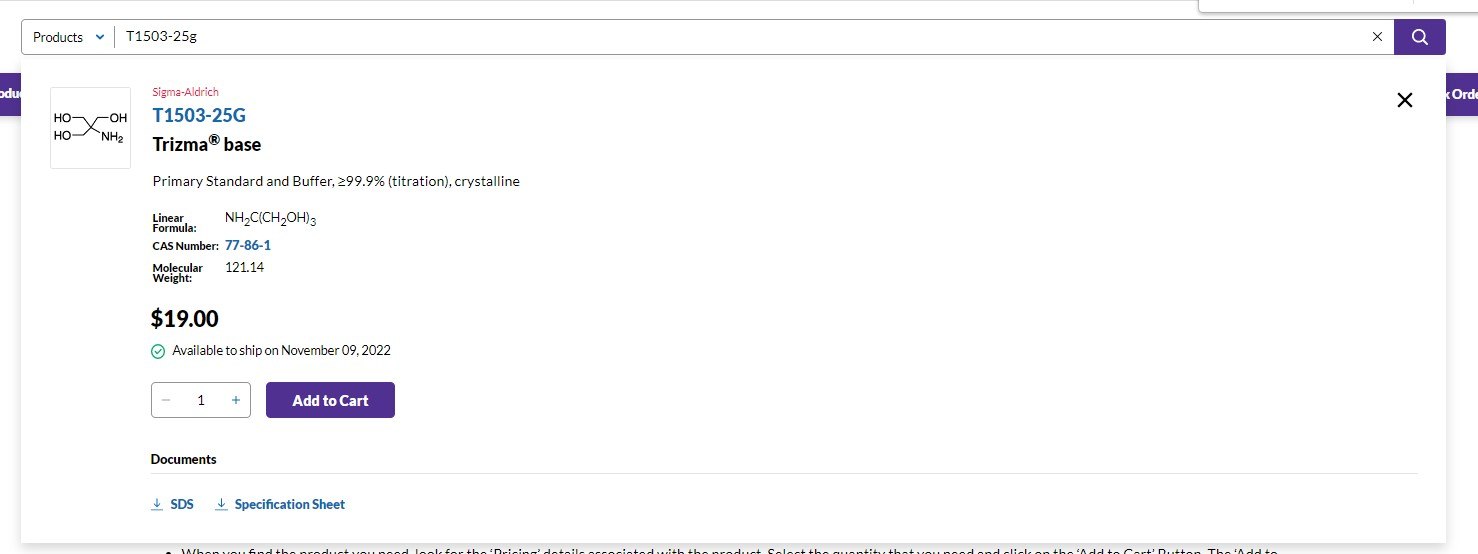 Product Search Bar Vista rápida de la información del producto desde la barra de búsqueda