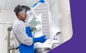  A man in a lab with indian appearance is doing a chemical process with a number 1.