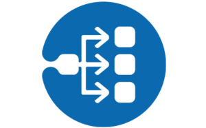 Personalización de la secuencia Icono con 3 flechas apuntando en direcciones diferentes para indicar personalización