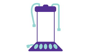 Antibody Scale Up Bioreactor Cartoon of small bioreactor for diagnostic antibody scale up