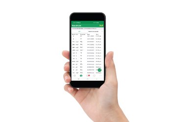 Un usuario selecciona el parámetro químico en la aplicación MQuant® StripScan, probada con la tira reactiva MQuant®, para leer los resultados en la aplicación instalada en el teléfono inteligente Un usuario selecciona el parámetro químico en la aplicación MQuant® StripScan, probada con la tira reactiva MQuant®, para leer los resultados en la aplicación instalada en el teléfono inteligente