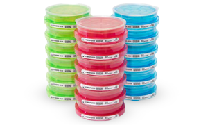 Milliflex Oasis Media Plates Colored stacks of media plates