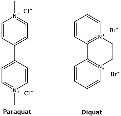 Chemical structures of Paraquat and Diquat Chemical structures of Paraquat and Diquat