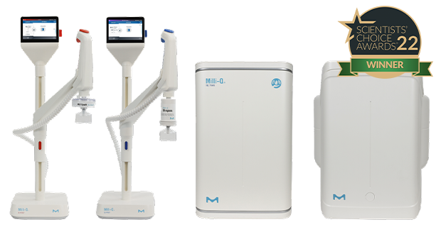 Winner of the Scientists’ Choice Awards 2022 Milli-Q IQ 7003/05/10/15 systems awarded Sustainable Lab Product of 2022