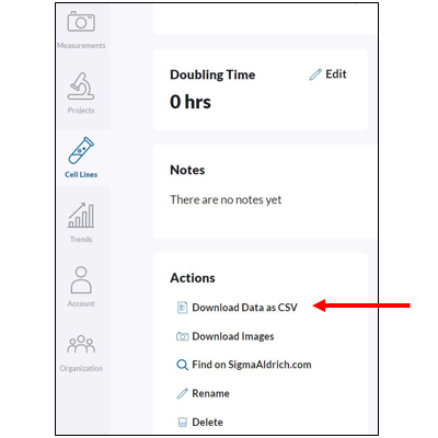 Downloading Data From a Project Downloading data from the Millicell® DCI Digital Cell Imager