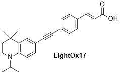 Fluorescent Retinoid Probes Chemical structure of non-bioactive LightOx fluorescent retinoid probe.