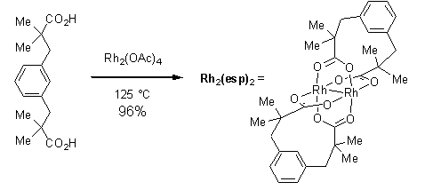 Decarboxylative metathesis of Rh<sub>2</sub>(OAc)<sub>4</sub> Decarboxylative metathesis of Rh2(OAc)4