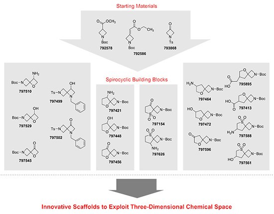 To access three-dimensional space, chemists traditionally must combine multiple “flat” chemical components (e.g., biaryl molecules) To access three-dimensional space, chemists traditionally must combine multiple “flat” chemical components (e.g., biaryl molecules)